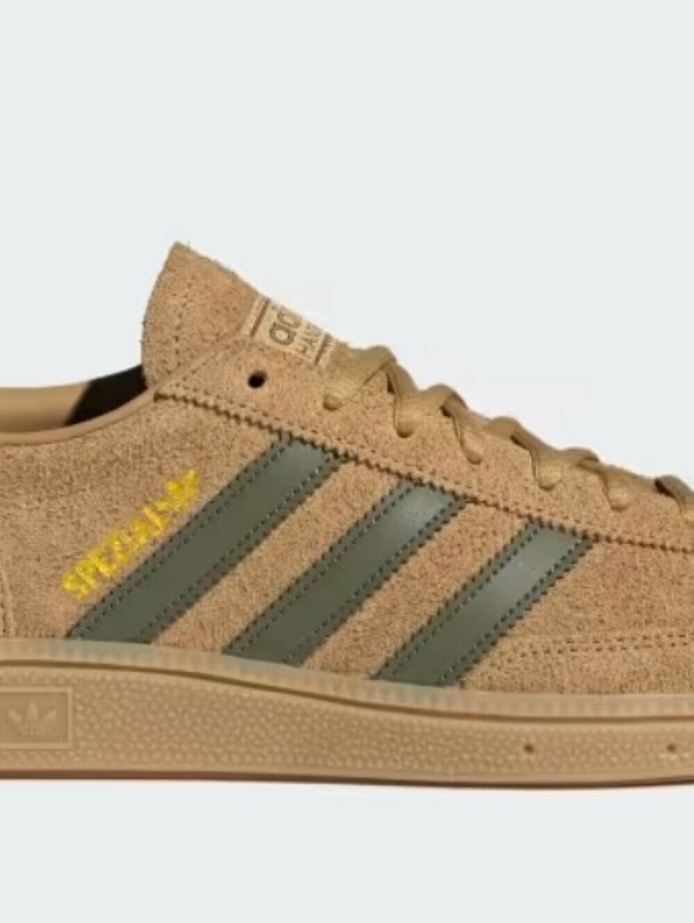FLASH SALE-NWT-Adidas Handball Spezial Suede Sneaker in Wheat & Olive- No Box - Picture 3 of 6